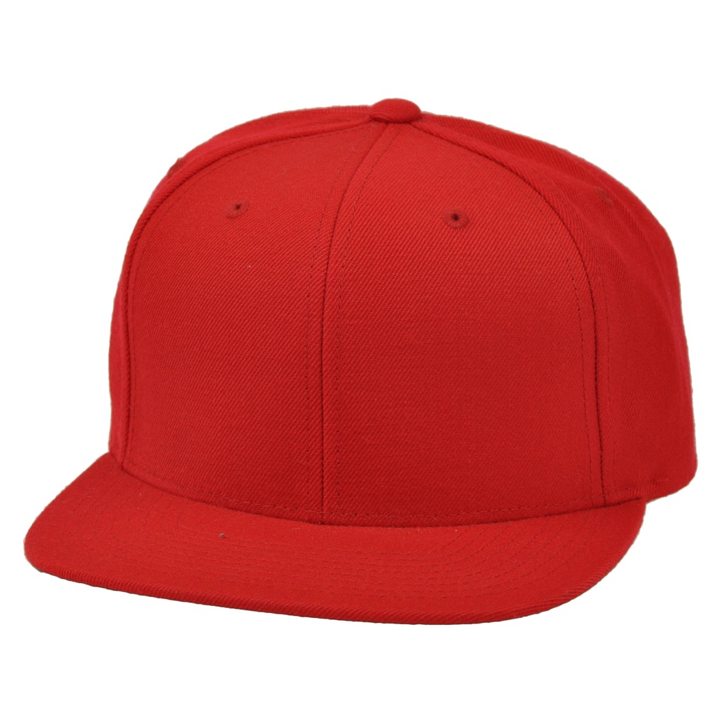Adjustable Plain Red Snapback Cap
